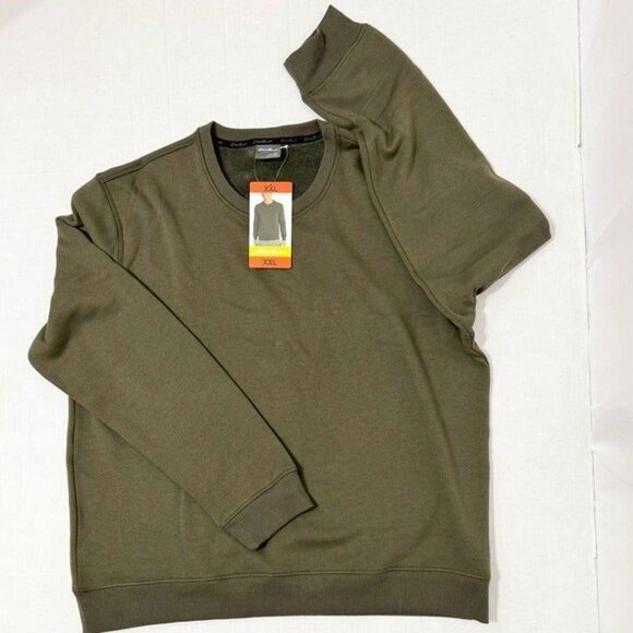 Eddie Bauer NWT Sz XXL Olive Camp Plush-Lined Fleece Crewneck Pull On Sweatshirt - Picture 5 of 9